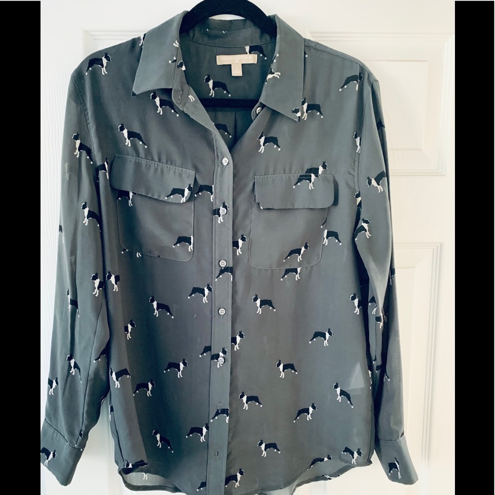 Banana Republic - Women’s French Bulldog Blouse